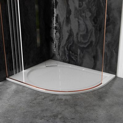 Vayer Virgo brodzik 120x90 cm półokrągły lewy antypoślizgowy biały 120.090.001.2-2.X.0.0.0