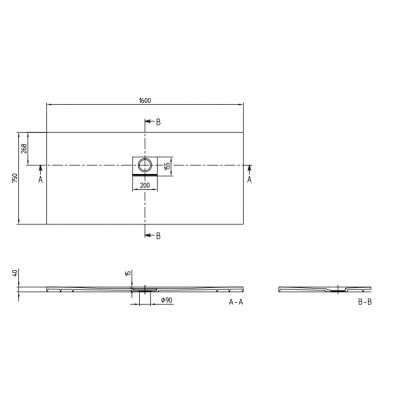 Villeroy & Boch Squaro Infinity brodzik prostokątny 160x75 cm biały UDQ1675SQI2BV-RW