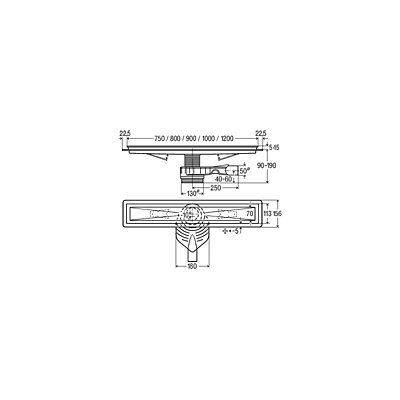 Viega Visign odwodnienie prysznicowe 800 mm Advantix 618018