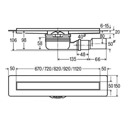 Viega Advantix odpływ prysznicowy 90 cm stal 764029
