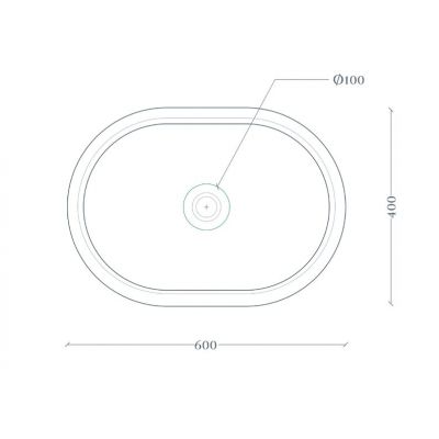 Art Ceram Brera umywalka 60x40 cm półokrągła nablatowa biała BRL00301;00