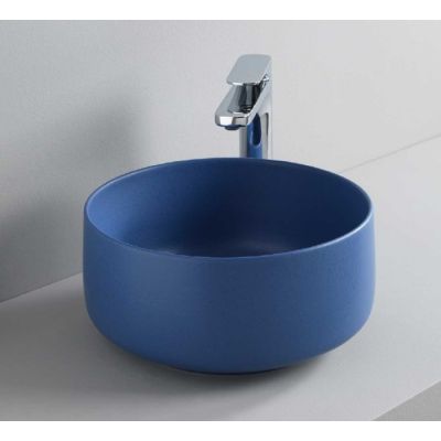 Art Ceram Cognac umywalka 35 cm nablatowa okrągła niebieska COL00416;00
