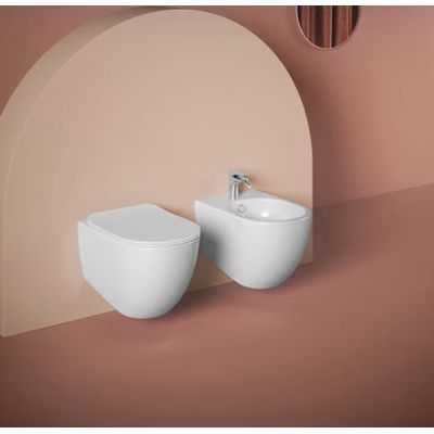 Art Ceram File 2.0 miska WC wisząca bez kołnierza ze spłukiwaniem wirowym biały połysk FLV00601;00