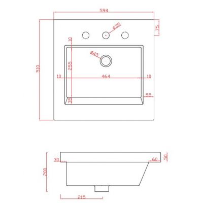 Art Ceram Gap umywalka 59x51 cm wpuszczana kwadratowa biała GPL00601;00