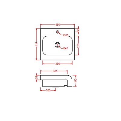 Art Ceram La Fontana umywalka 45x41,5 cm biała LFL00401;00