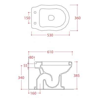 Art Ceram Hermitage miska WC stojąca biała HEV00201;00