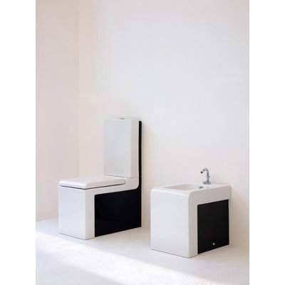Art Ceram La Fontana miska kompaktowa WC biało/czarna LFV00301;50