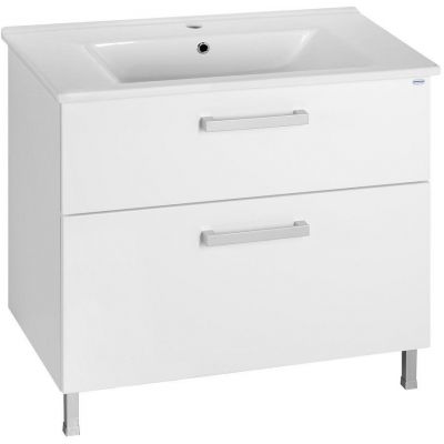 Aqualine Zuno umywalka 85x45 cm prostokątna ścienna-meblowa biała 9085