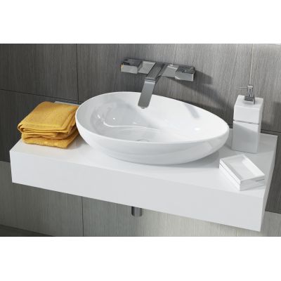Antado Conti umywalka 59x37 cm nablatowa biały połysk 666740