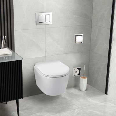 Balneo Luxa miska WC z deską wolnoopadającą wisząca bez kołnierza biały G0101010101-1