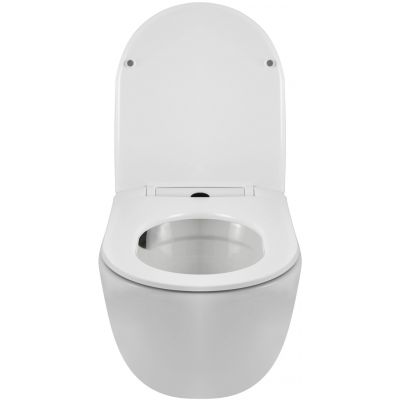 Balneo Luna Tornado miska WC z deską wolnoopadającą wisząca bez kołnierza ze spłukiwaniem wirowym biały połysk G0101010101-3