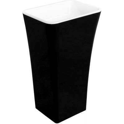 Besco Assos Black & White umywalka 50x40 cm wolnostojąca biały/czarny mat #UMMC-A-WO