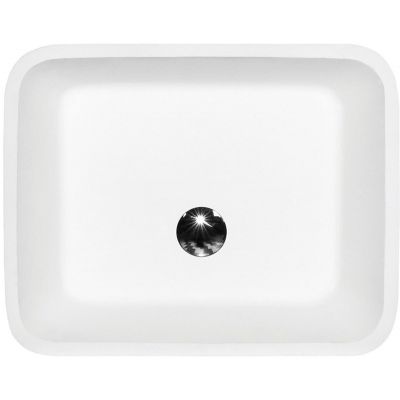 Besco Assos Black & White umywalka 50x40 cm wolnostojąca biały/czarny mat #UMMC-A-WO