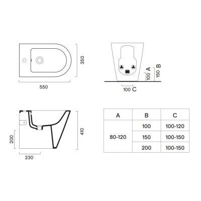 Catalano Zero bidet stojący biały 0119551001