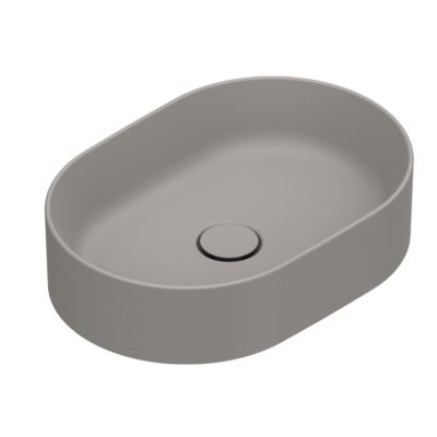 Catalano Zero umywalka 50x35 cm owalna nablatowa satin tortora 0122500032