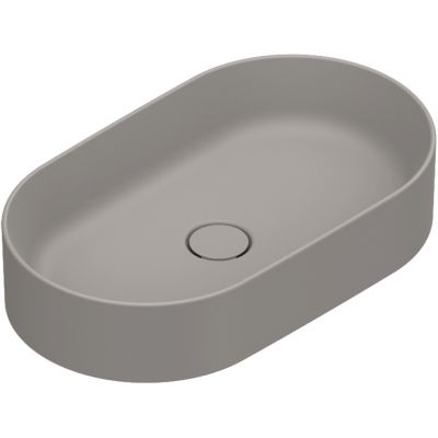 Catalano Zero umywalka 60x35 cm owalna nablatowa satin tortora 0122600032