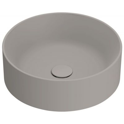 Catalano Zero umywalka 40x40 cm okrągła nablatowa Tortora Satinato 0123400032