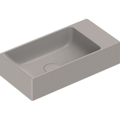 Catalano Verso umywalka 50x25 cm prostokątna ścienna czarna 0220521022