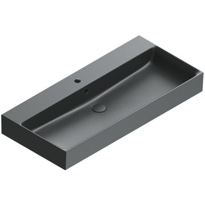 Catalano Premium umywalka 100x47 cm prostokątna nablatowa czarna 0221000022