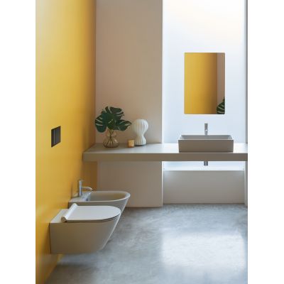 Catalano New Zero umywalka 60x35 cm prostokątna nablatowa cemento satinato 0222600023