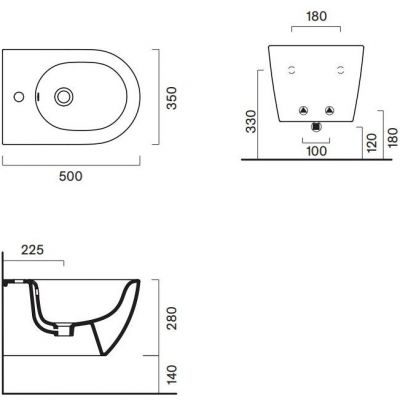 Catalano Sfera bidet wiszący biały 0518501001