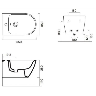 Catalano Sfera bidet wiszący biały 0518651001