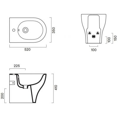 Catalano Sfera bidet stojący biały 0519421001