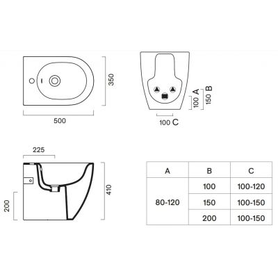 Catalano Sfera bidet stojący biały 0519501001