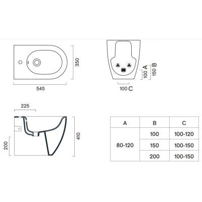 Catalano Sfera bidet stojący biały 0519551001