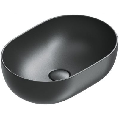 Catalano Sfera umywalka 50x35 cm owalna nablatowa czarna 0522500022