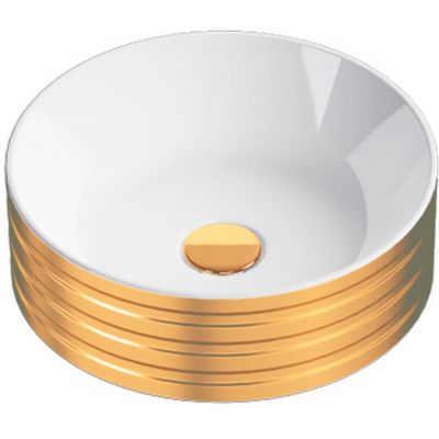 Catalano Classy Gold & Silver umywalka 40 cm okrągła nablatowa złoty/biały 140AZEBO
