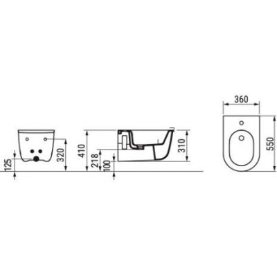 Ceramica Dolomite Mayka bidet wiszący biały mat D482641