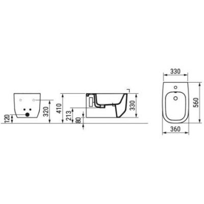 Ceramica Dolomite Alba bidet wiszący biały mat D502641