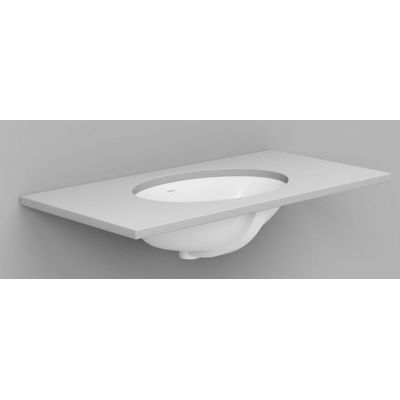 Ceramica Dolomite Agordo umywalka 58x42 cm owalna podblatowa biała D320101