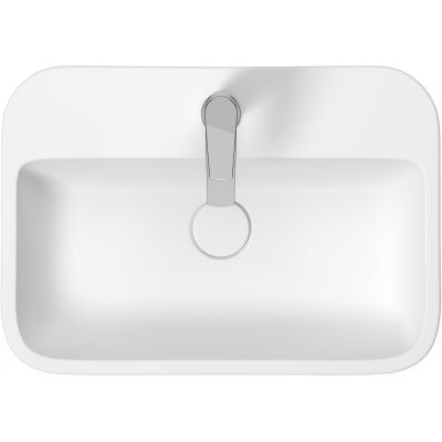 Cersanit Caspia Square umywalka 60 cm nablatowa biała K11-0095