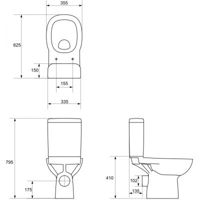 Cersanit Facile zestaw WC kompakt z deską wolnoopadającą K30-008