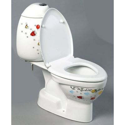 Creavit Kid miska kompaktowa WC dla dzieci ze zbiornikiem i deską sedesową biały/wzór (CK31011CB00EFF00, CK40000CB00EFF00, KC0802011)