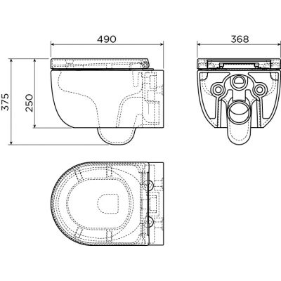 Clou Hammock miska WC z deską wolnoopadającą wisząca bez kołnierza biały połysk CL/04.01080