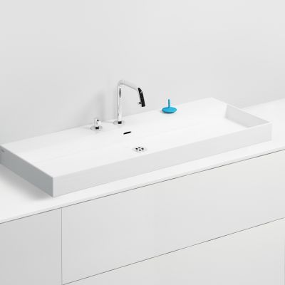 Clou New Wash Me umywalka 110x42 cm prostokątna ścienna-nablatowa biała CL/02.01438