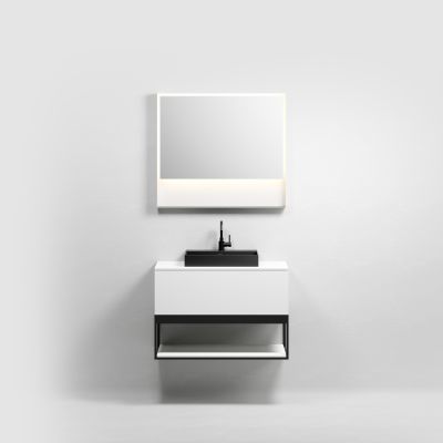 Clou New Wash Me umywalka 50x42 cm prostokątna ścienna-nablatowa czarna CL/02.30430