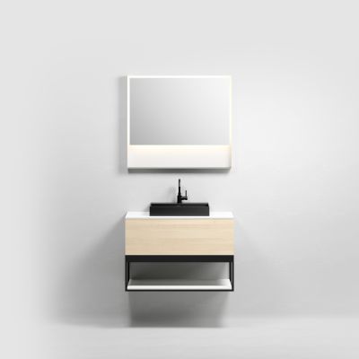 Clou New Wash Me umywalka 50x42 cm prostokątna ścienna-nablatowa czarna CL/02.30430