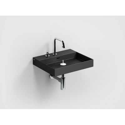 Clou New Wash Me umywalka 50x42 cm prostokątna ścienna-nablatowa czarna CL/02.30430