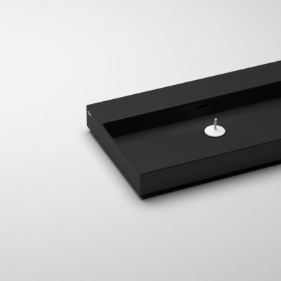 Clou New Wash Me umywalka 110x42 cm prostokątna ścienna-nablatowa czarna CL/02.30438