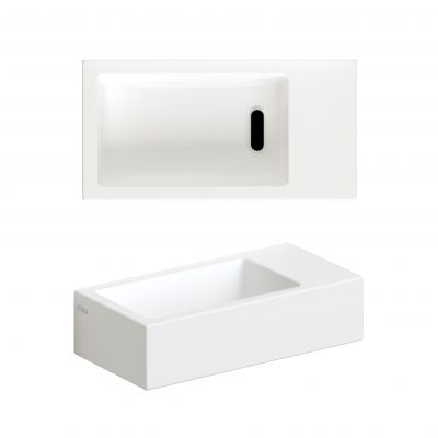 Clou Flush umywalka 36x18 cm prostokątna ścienna-nablatowa biała CL/03.02031