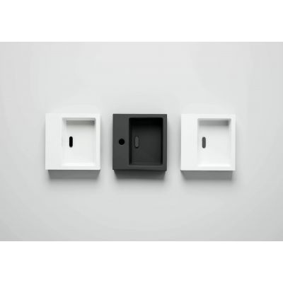 Clou Flush umywalka 28x27 cm prostokątna ścienna-nablatowa biała CL/03.03011