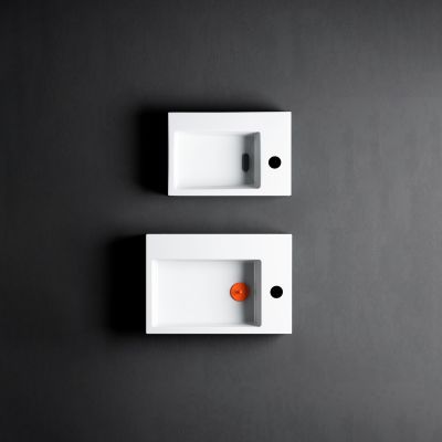 Clou Flush umywalka 36x24,5 cm prostokątna ścienna-nablatowa biała CL/03.03020