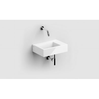 Clou Flush umywalka 36x24,5 cm prostokątna ścienna-nablatowa biała CL/03.03021