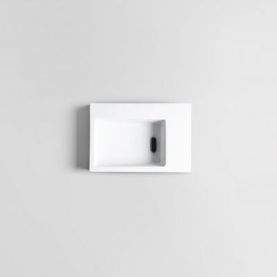 Clou Flush umywalka 36x24,5 cm prostokątna ścienna-nablatowa biała CL/03.03021