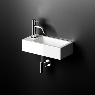 Clou Flush umywalka 36x18 cm prostokątna ścienna-nablatowa biała CL/03.03032