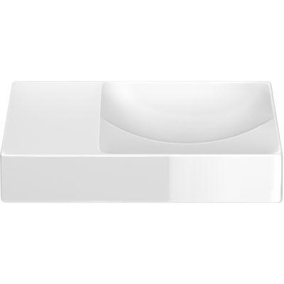 Clou Vale umywalka 38x19 cm prostokątna ścienna-nablatowa biała CL/03.03161.L